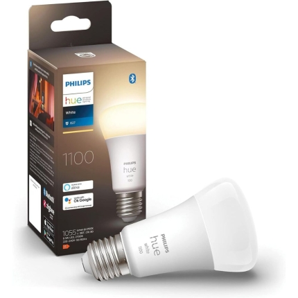 Philips Hue Smart Light Bulb 75W - 1100 Lumen with Bluetooth. Works with Alexa, Google Assistant